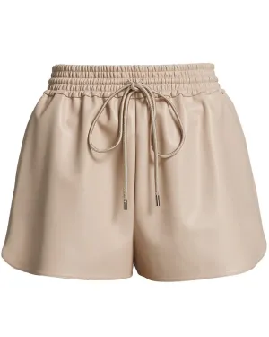 Fog Faux Leather Rex Drawstring Short