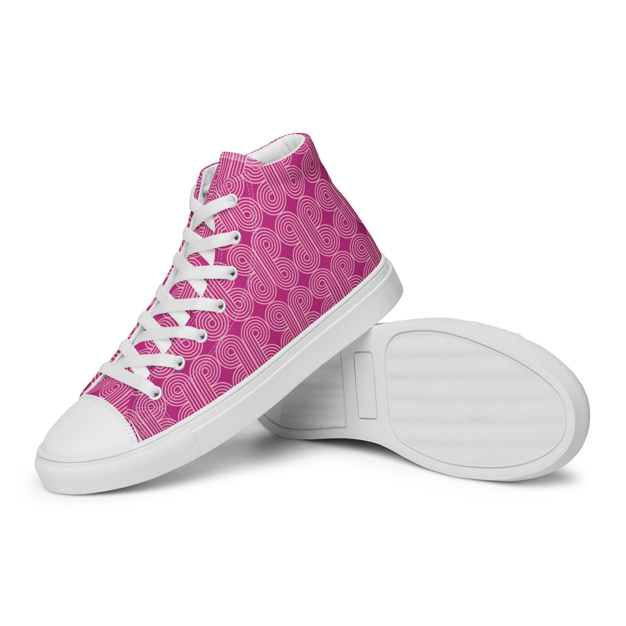 FUSCHIA Women’s high top canvas shoes