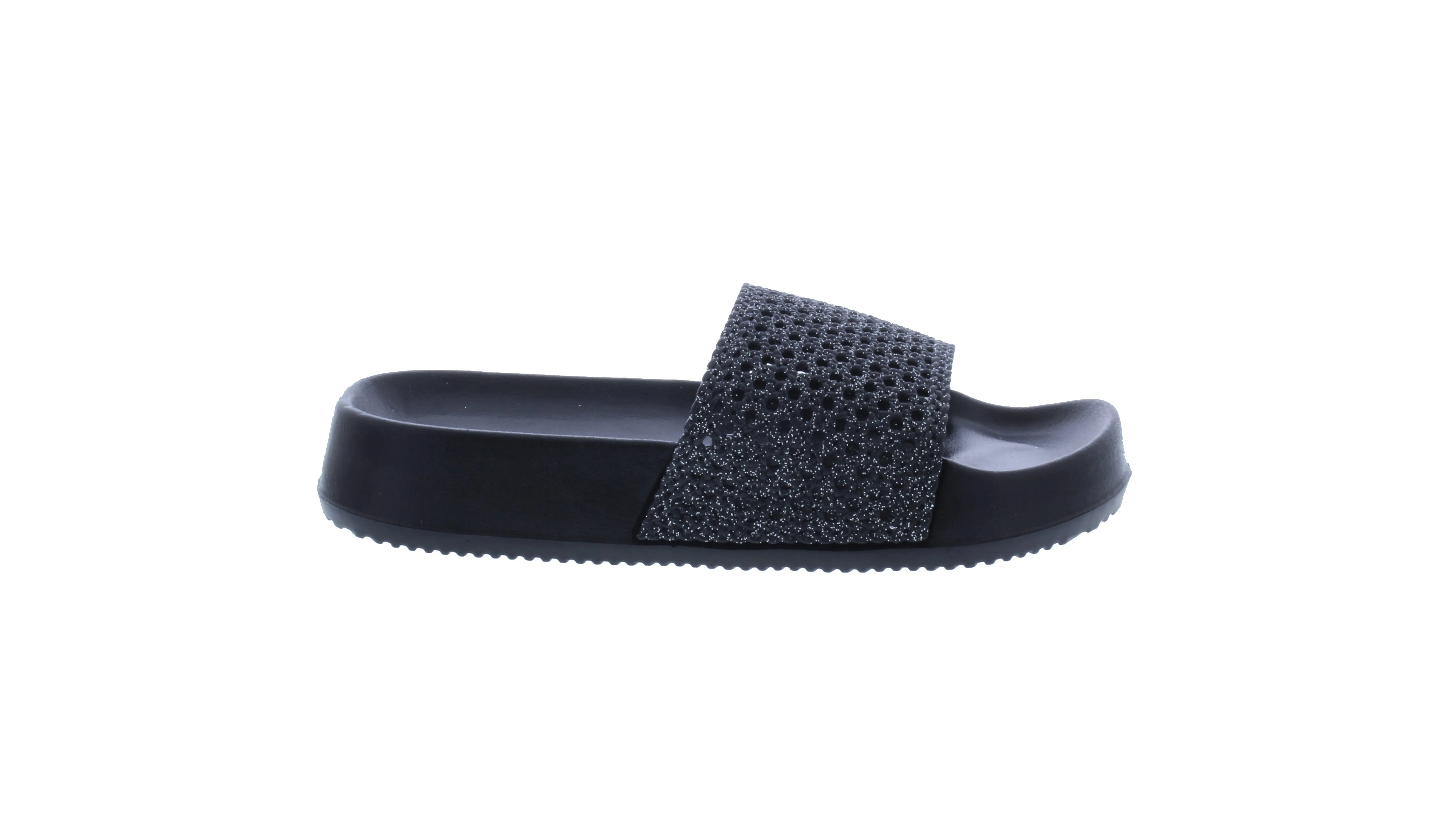 Girls Glitter Wedge Slide