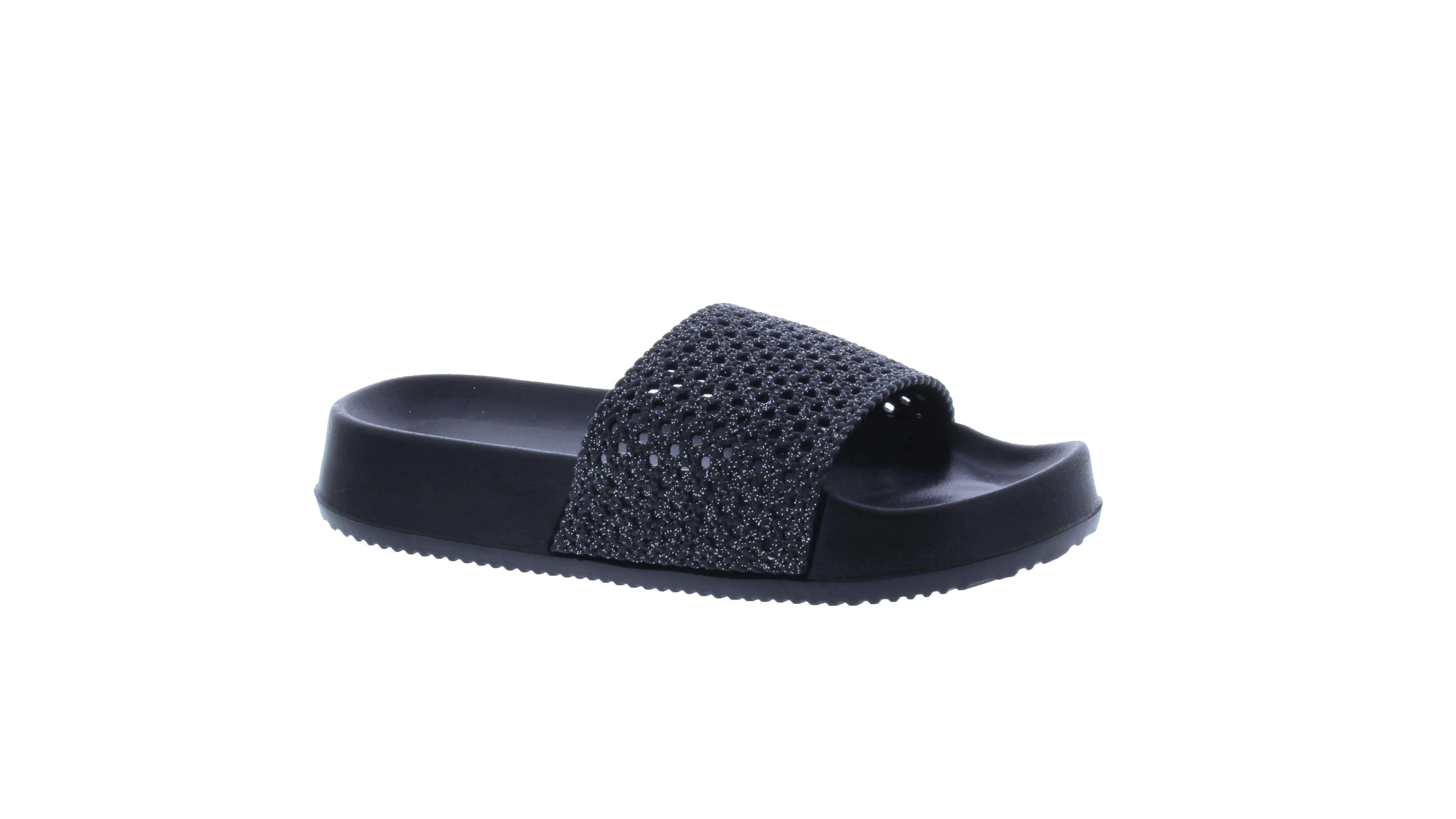 Girls Glitter Wedge Slide