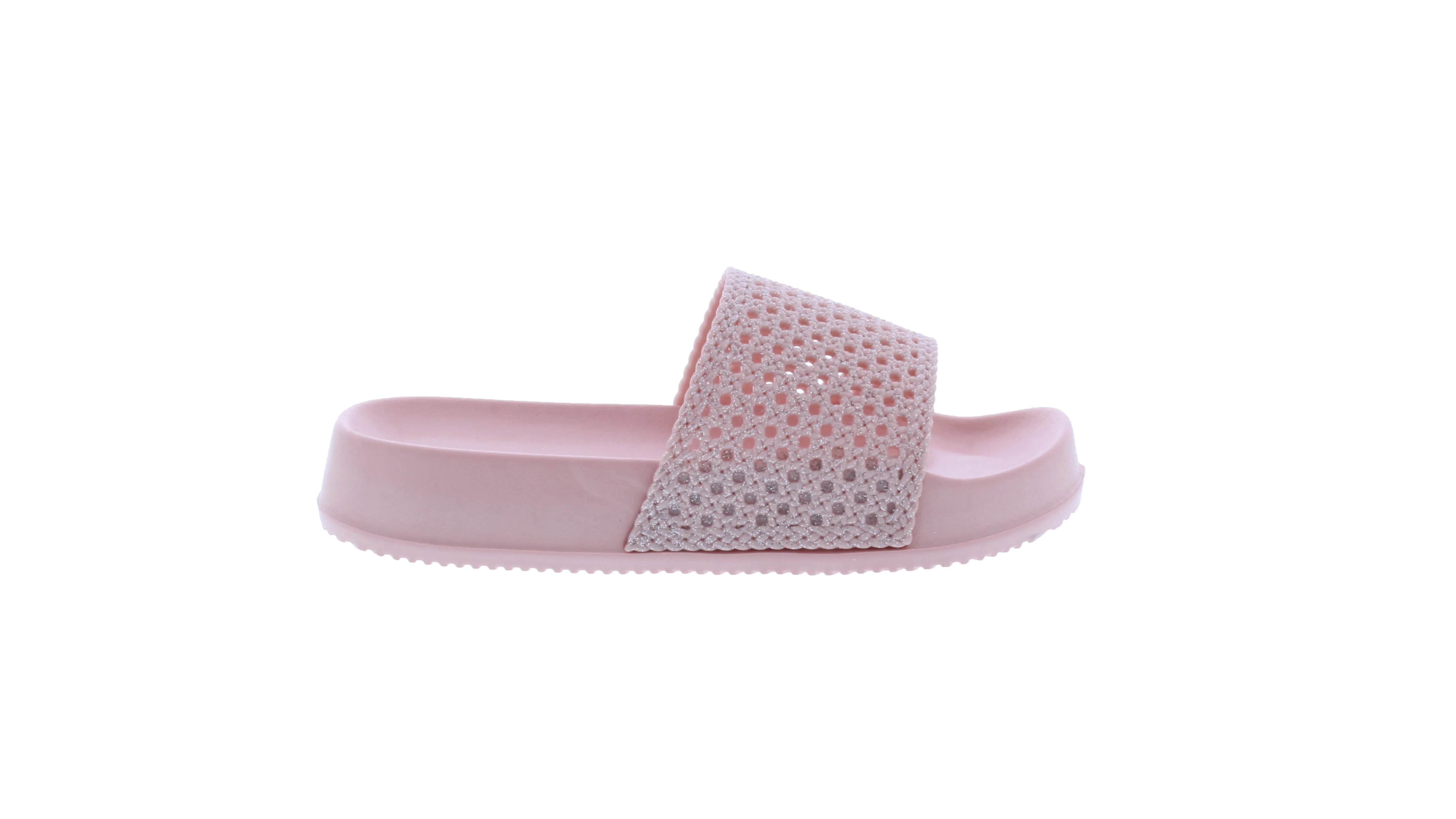 Girls Glitter Wedge Slide