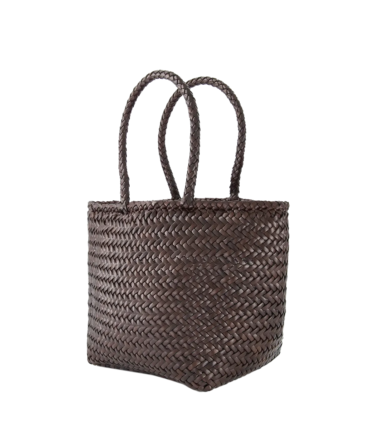 Grace Small Basket Bag in Brown