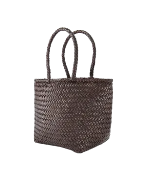 Grace Small Basket Bag in Brown