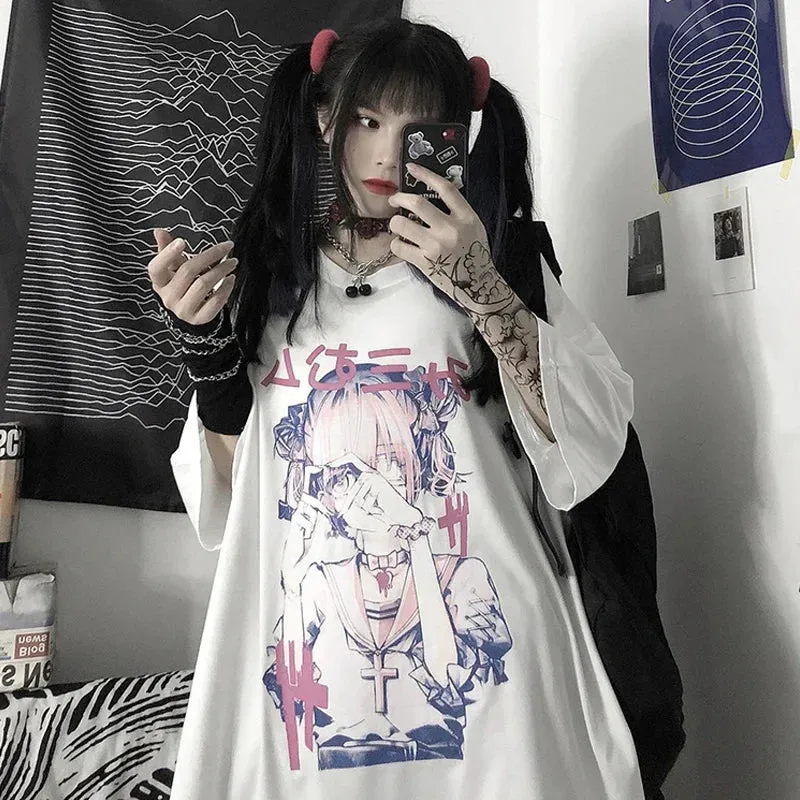 Heart Love Anime Oversized Tee From Kawaii Stop