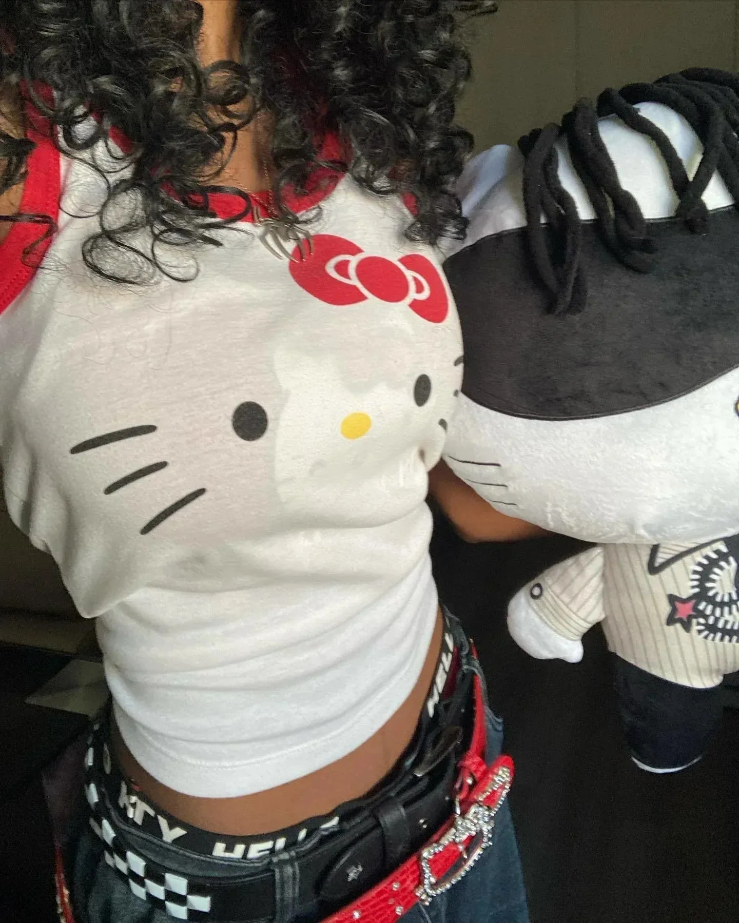 Hello Kitty Y2K Tank Top - White Anime Cartoon Baby Tee From Kawaii Stop
