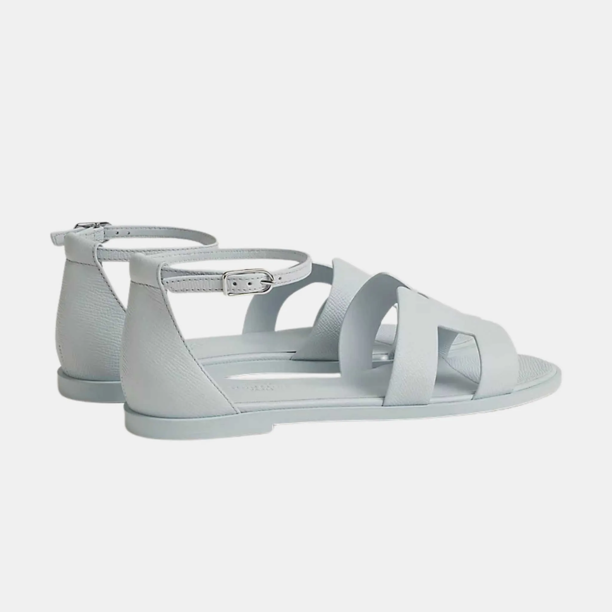 Hermes Santorini Sandals Ice Blue