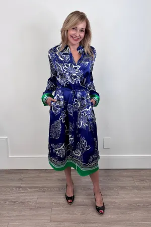 Herzen Silk Belted Shirt Dress
