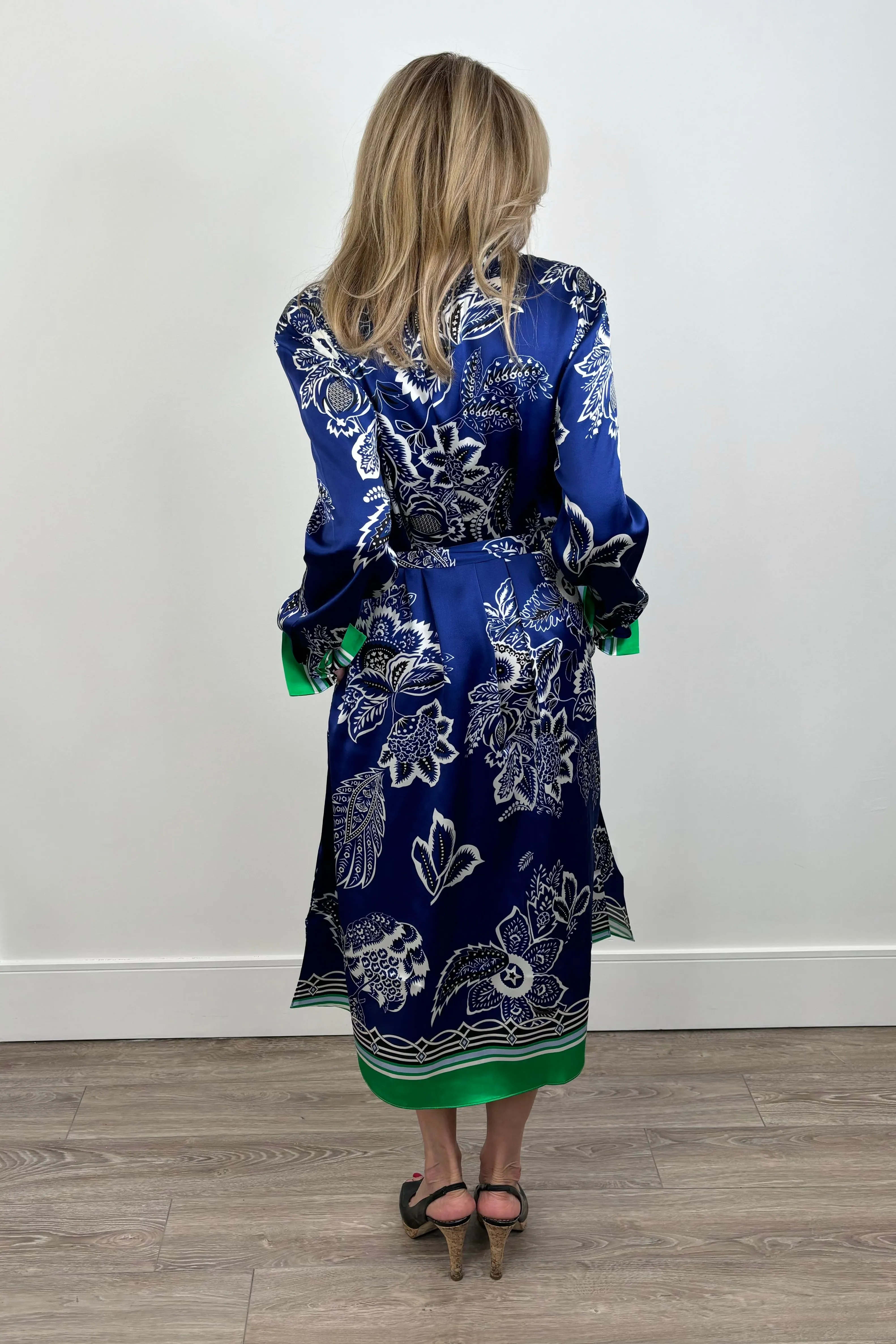 Herzen Silk Belted Shirt Dress