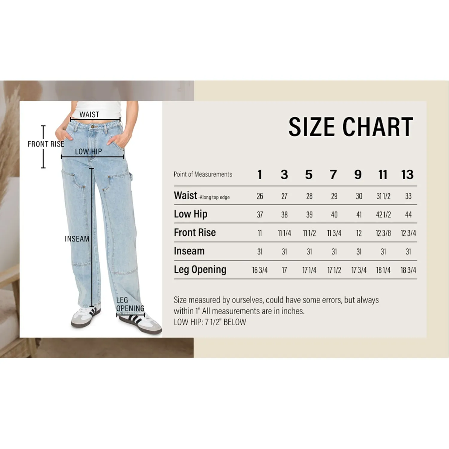 High Rise Carpenter Jeans - Medium Wash
