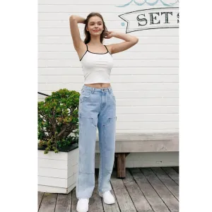 High Rise Carpenter Jeans - Medium Wash