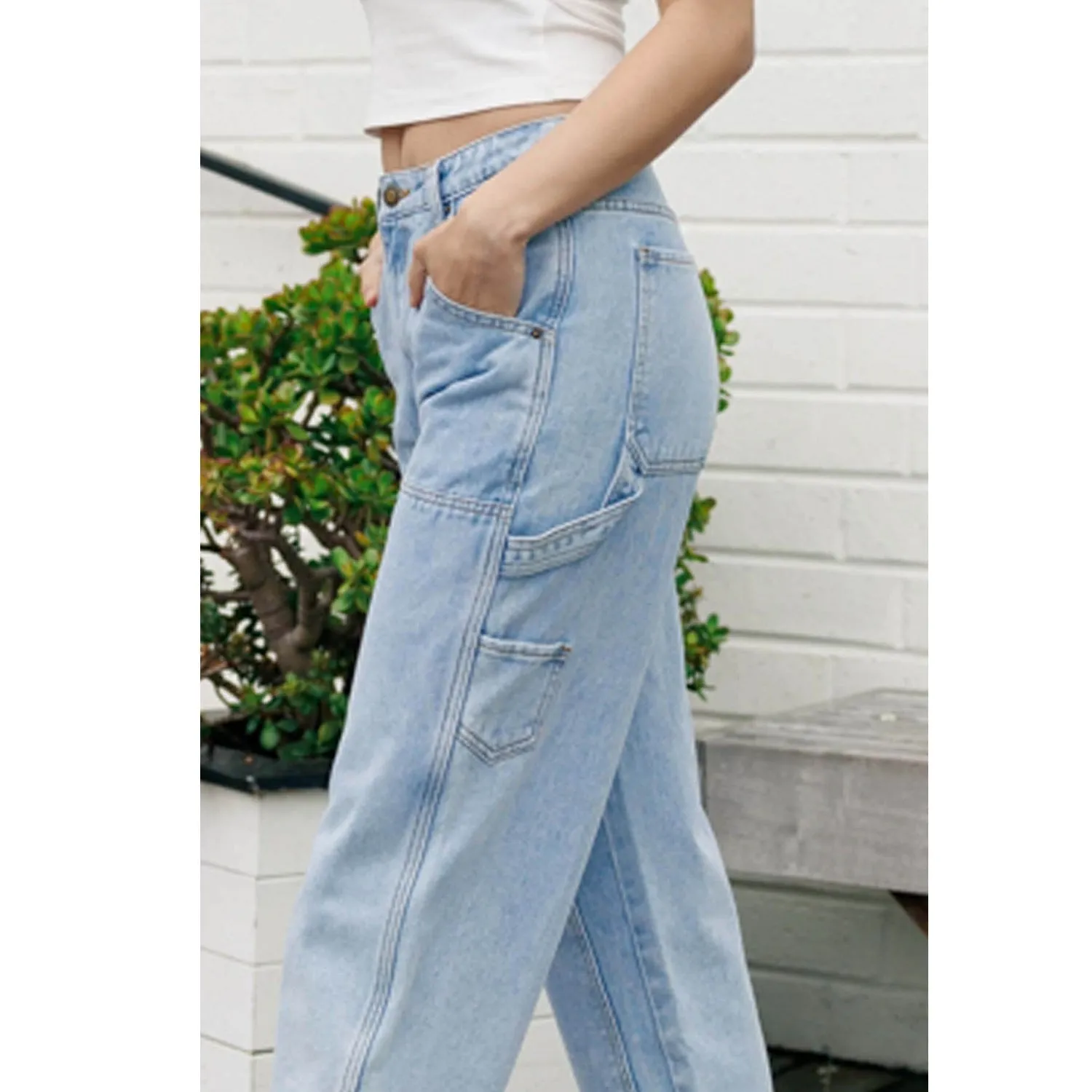 High Rise Carpenter Jeans - Medium Wash