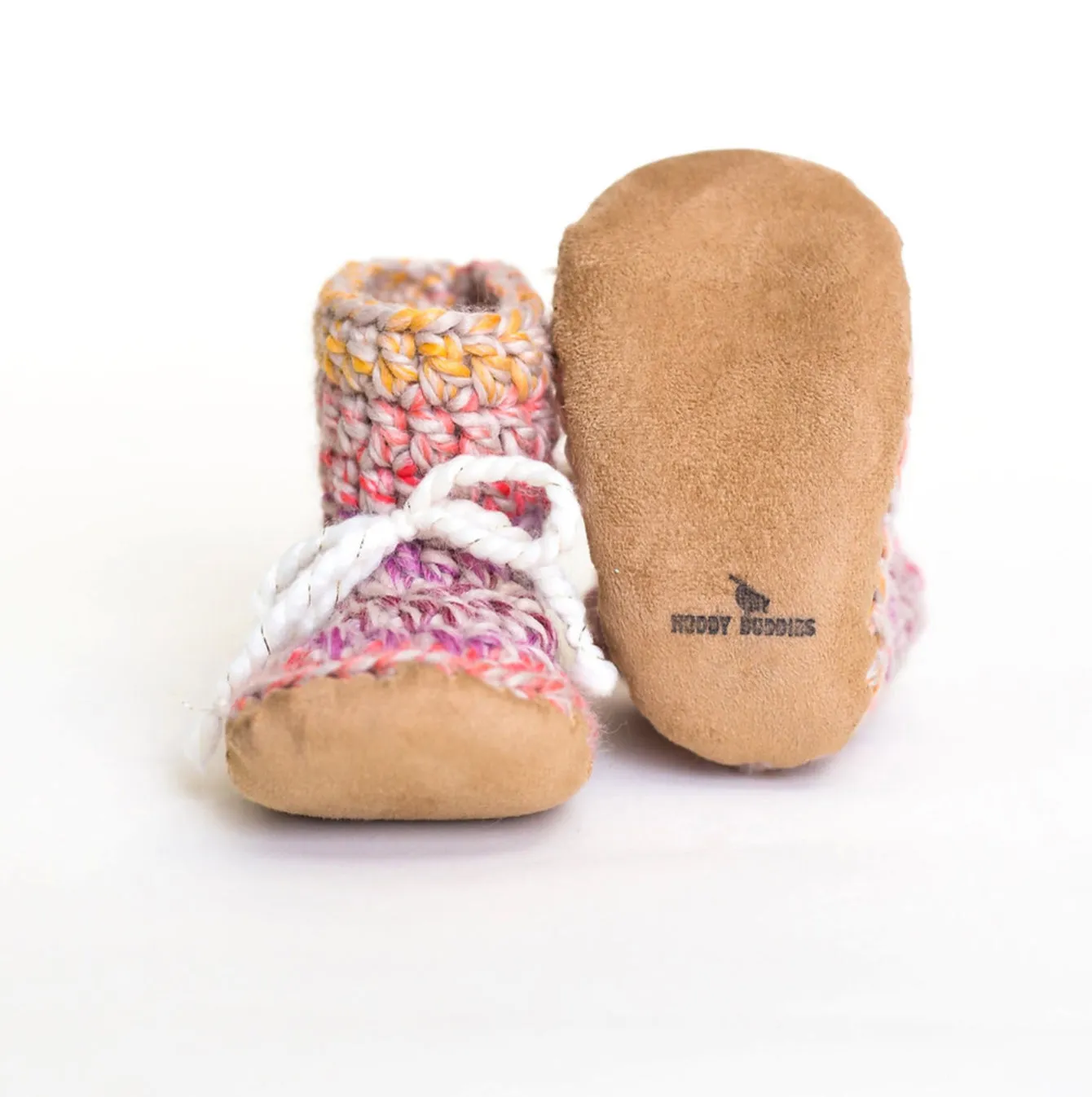 Huddy Buddies Unicorn Knitted Baby Shoes: Sizes 0M to 2Y