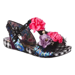 Irregular Choice Women's 3911 24 Blossoming Beauty Sandals Black