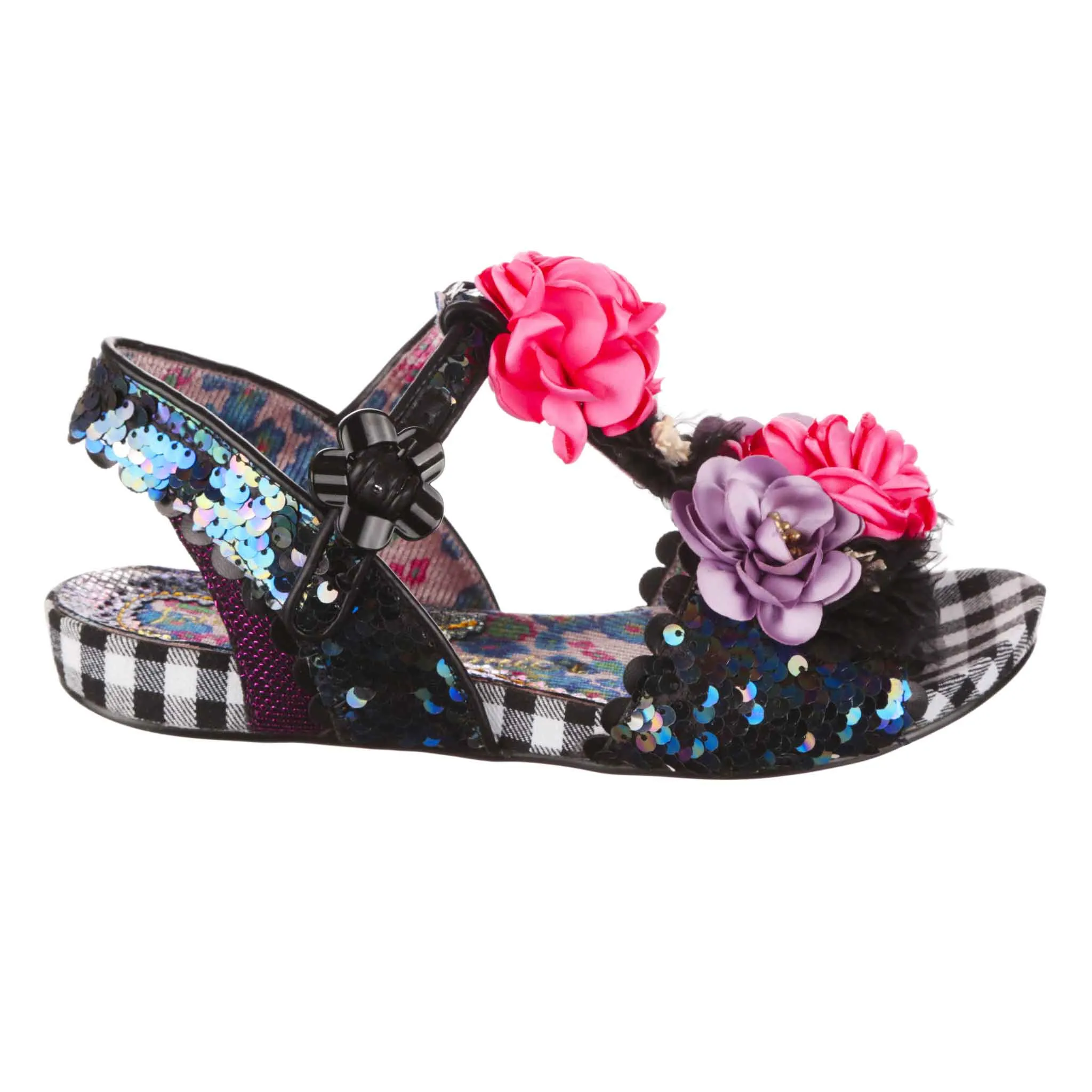 Irregular Choice Women's 3911 24 Blossoming Beauty Sandals Black