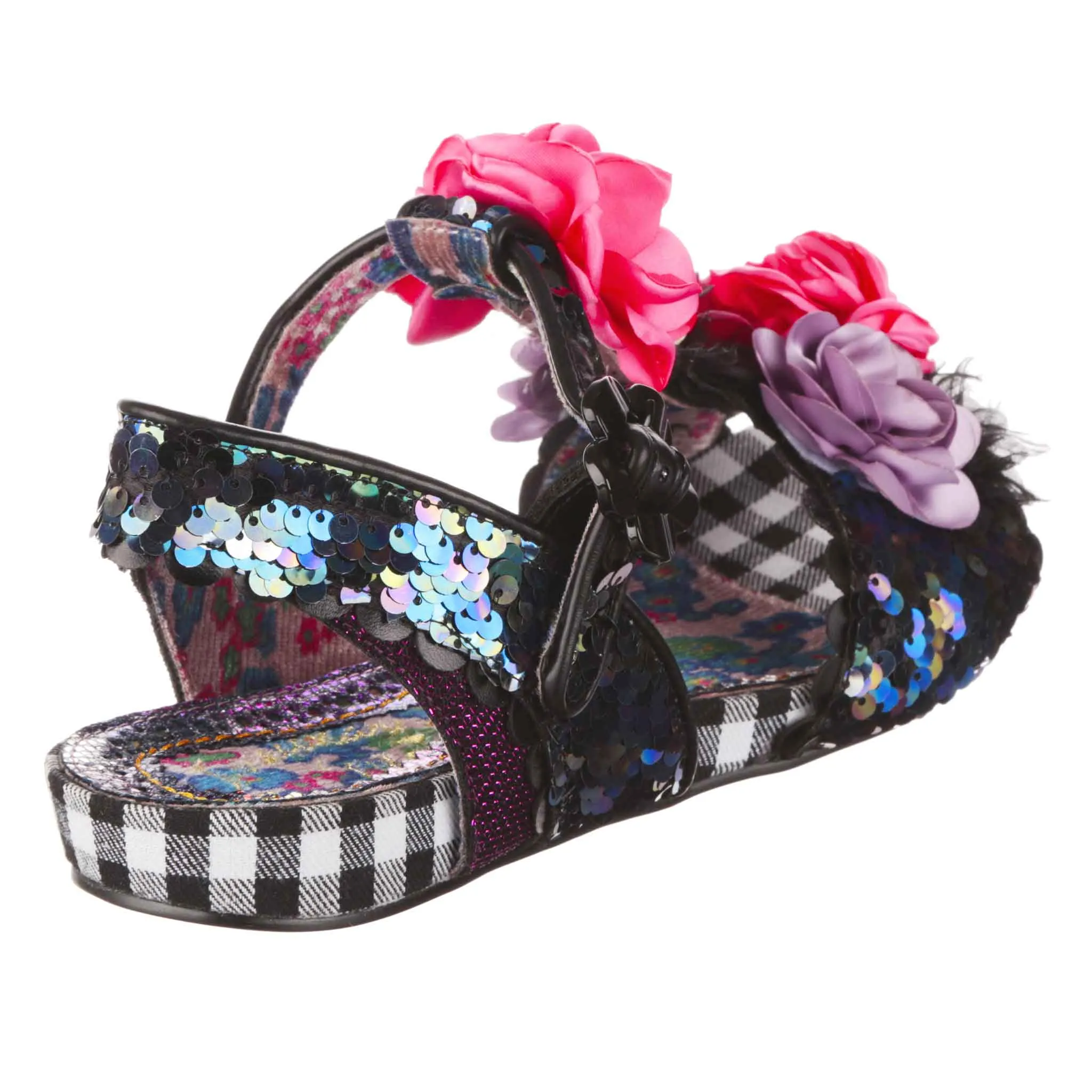 Irregular Choice Women's 3911 24 Blossoming Beauty Sandals Black