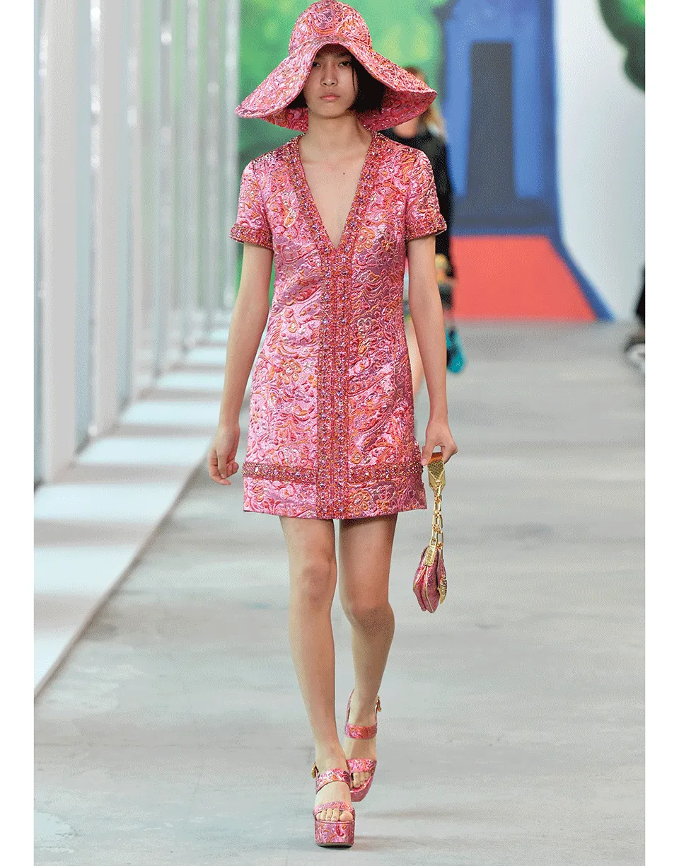 Jewel Trim Shift Dress