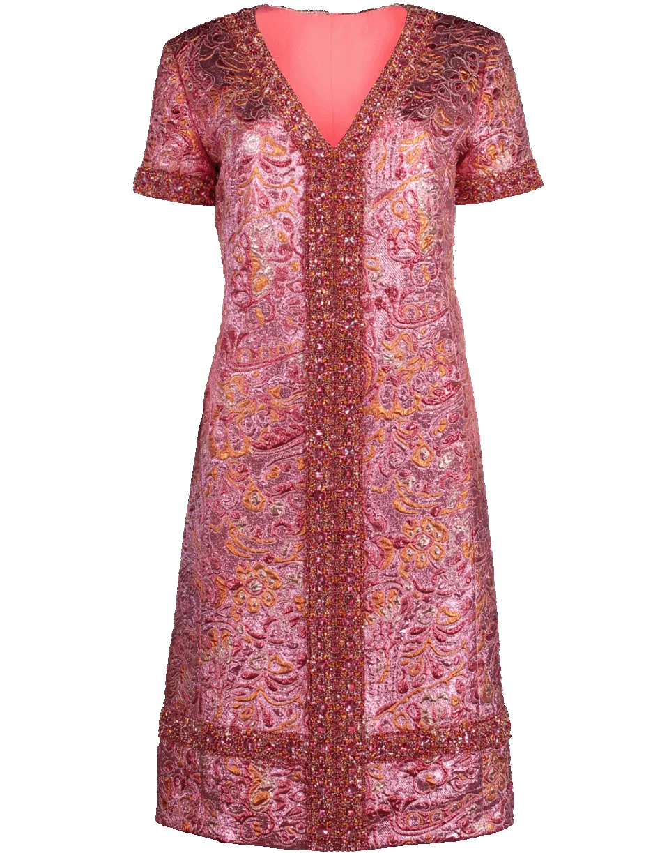 Jewel Trim Shift Dress
