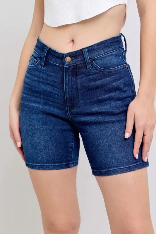 Judy Blue Full Size High Waist V-Front Bermuda Plus Size