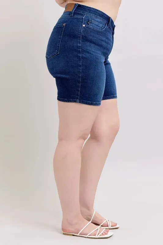 Judy Blue Full Size High Waist V-Front Bermuda Plus Size