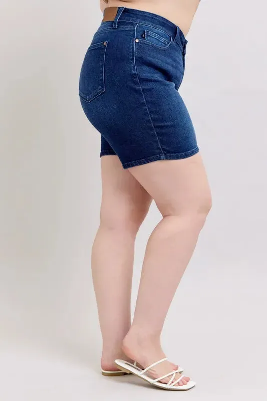Judy Blue Full Size High Waist V-Front Bermuda Plus Size