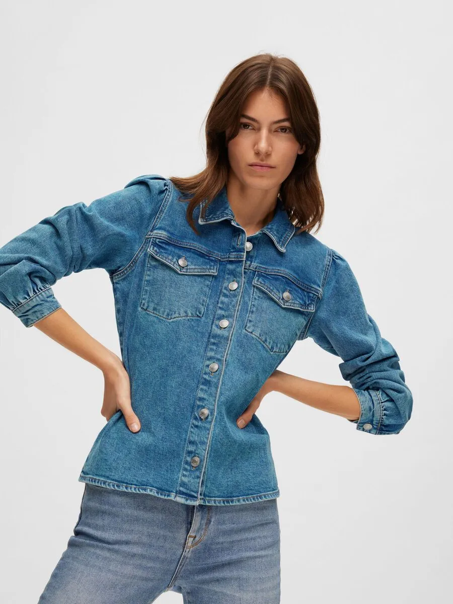 Karna LS Shirt  - Light Blue Denim
