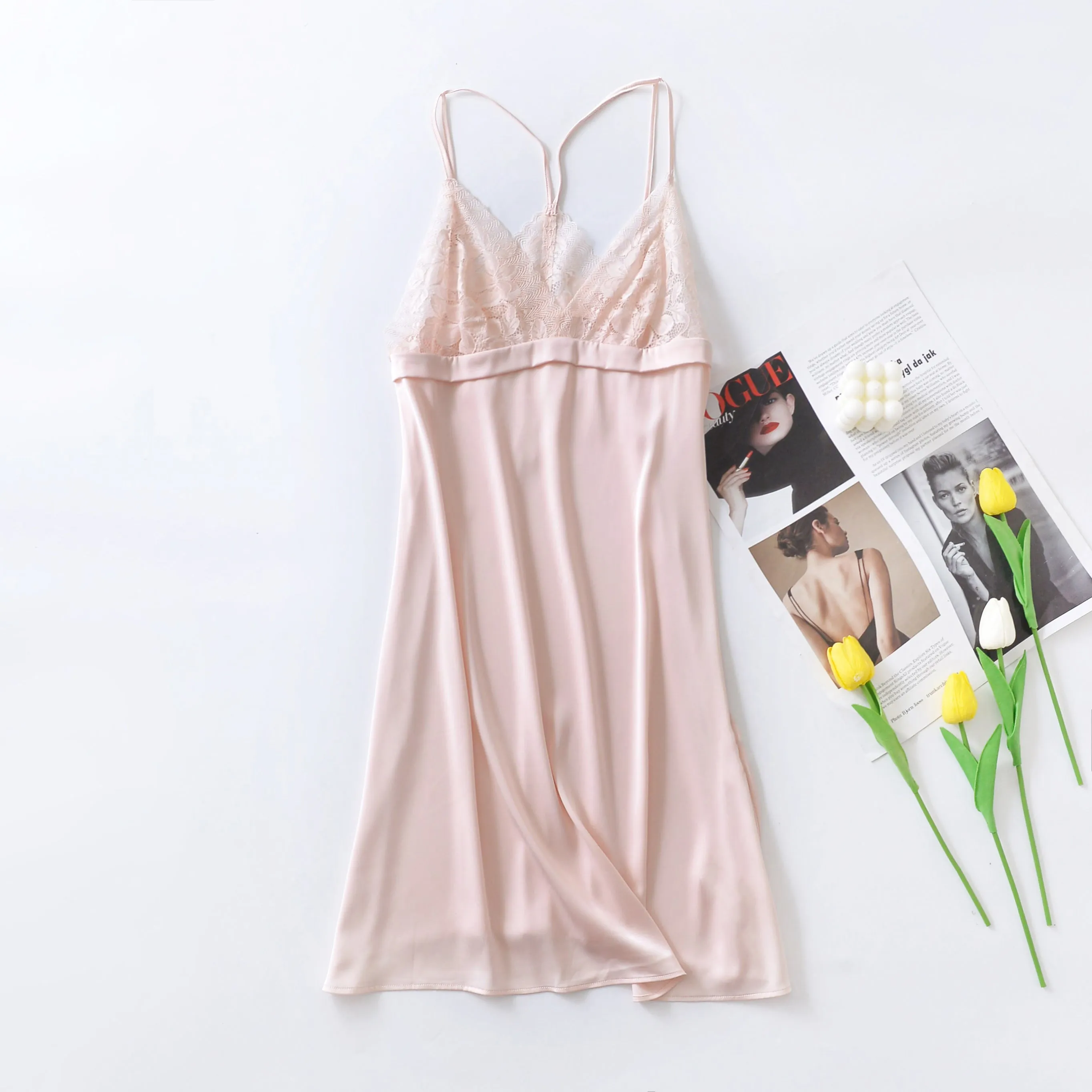 Lace and Satin Chemise