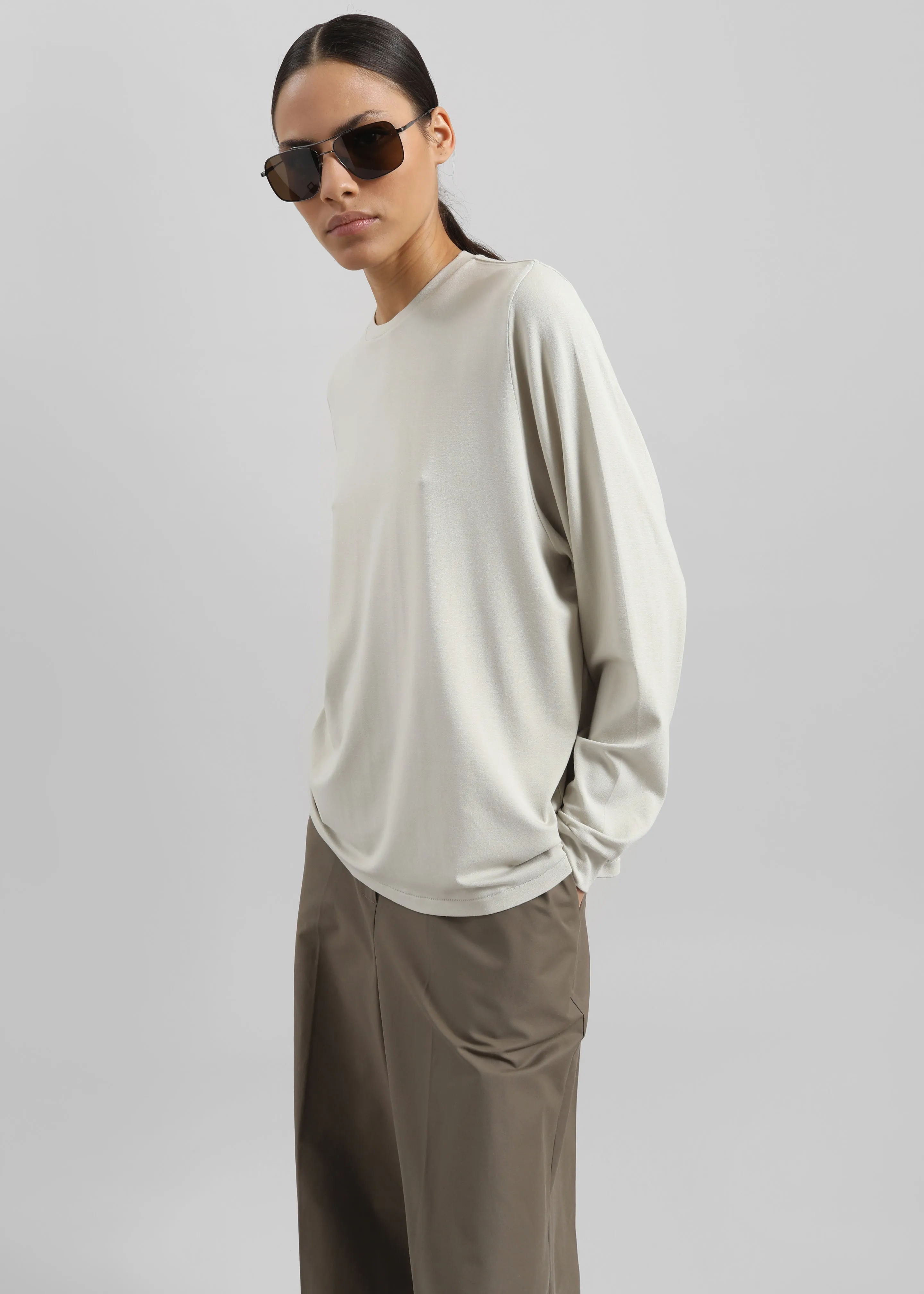 Lohja Long Sleeve Tee - Light Beige