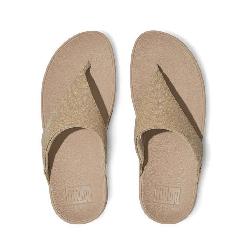 LULU SHIMMERLUX TOE-POST SANDALS