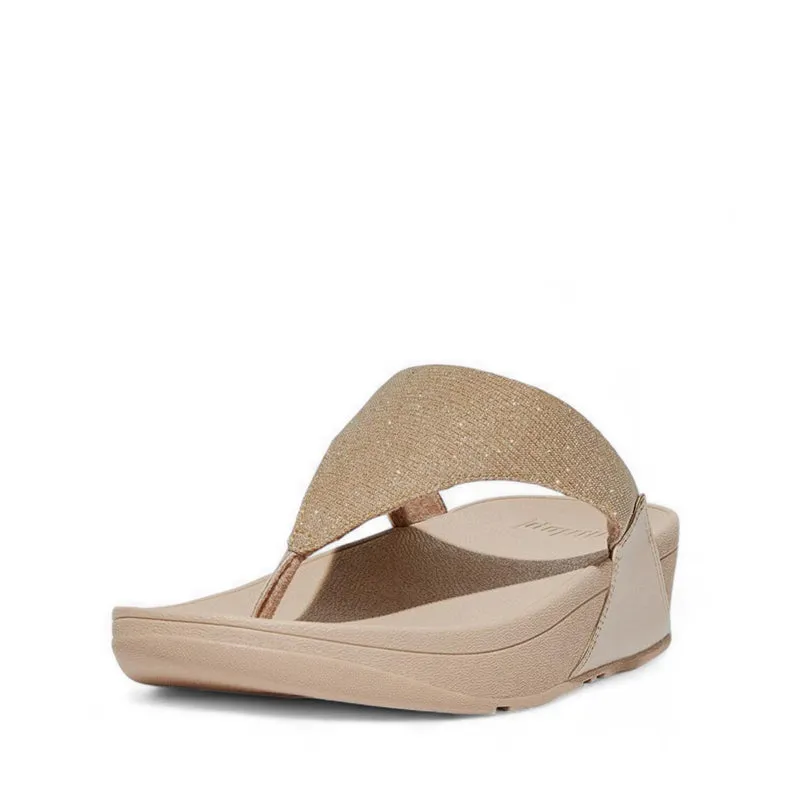 LULU SHIMMERLUX TOE-POST SANDALS