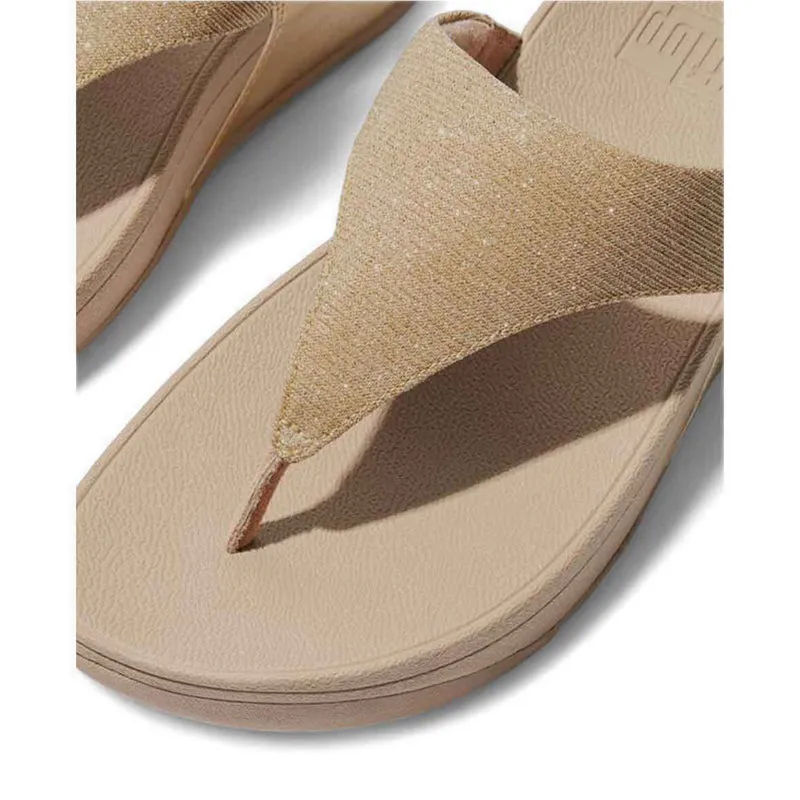 LULU SHIMMERLUX TOE-POST SANDALS
