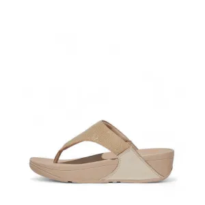 LULU SHIMMERLUX TOE-POST SANDALS