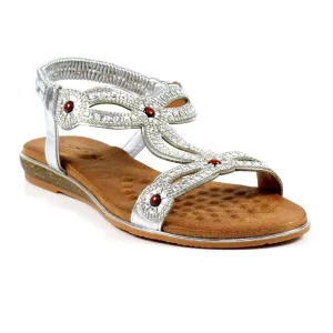 Lunar Women's JLH459 Marca Sandals Silver