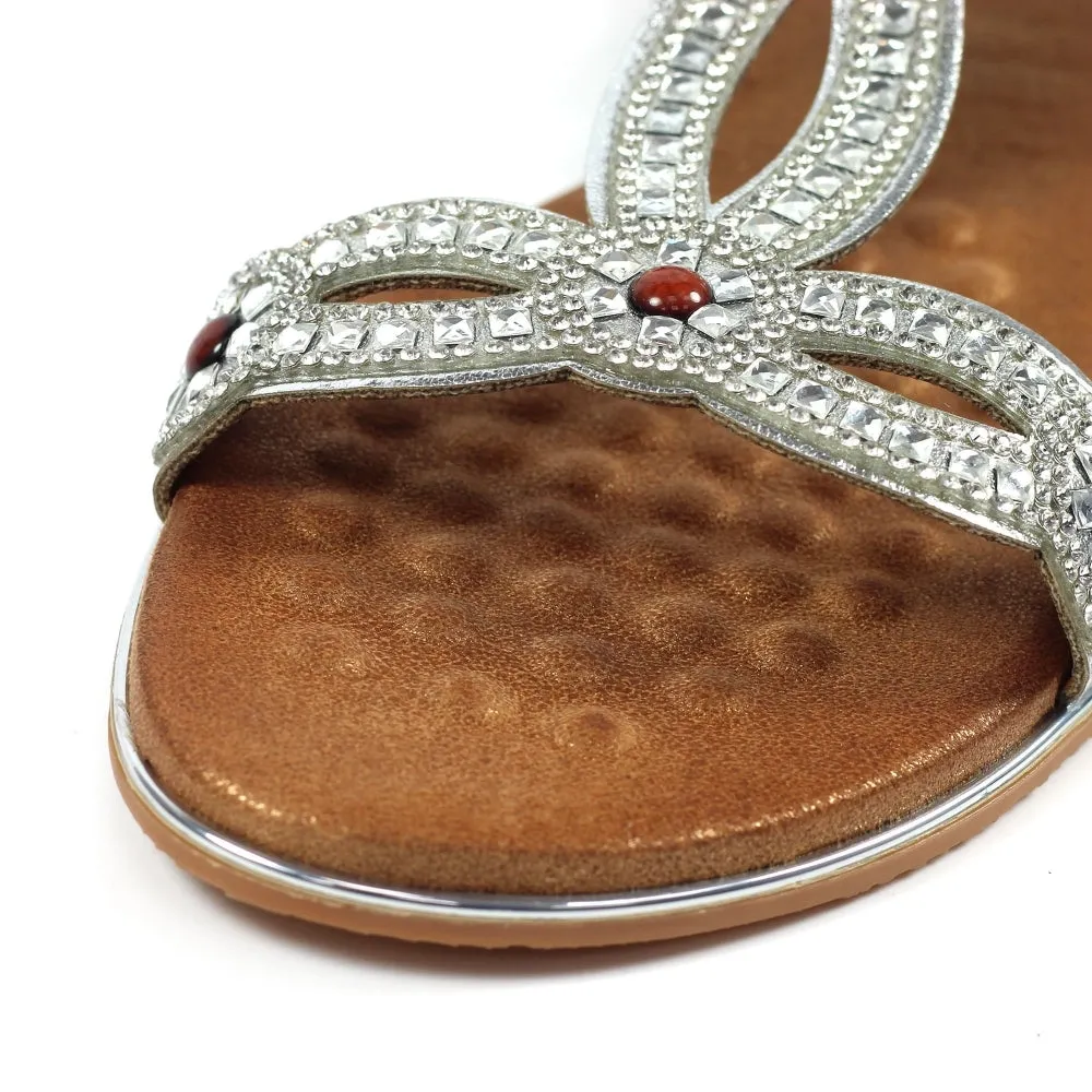 Lunar Women's JLH459 Marca Sandals Silver