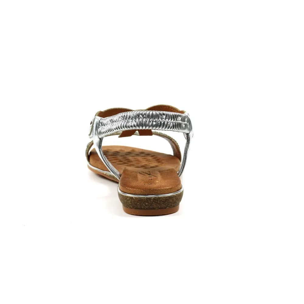 Lunar Women's JLH459 Marca Sandals Silver