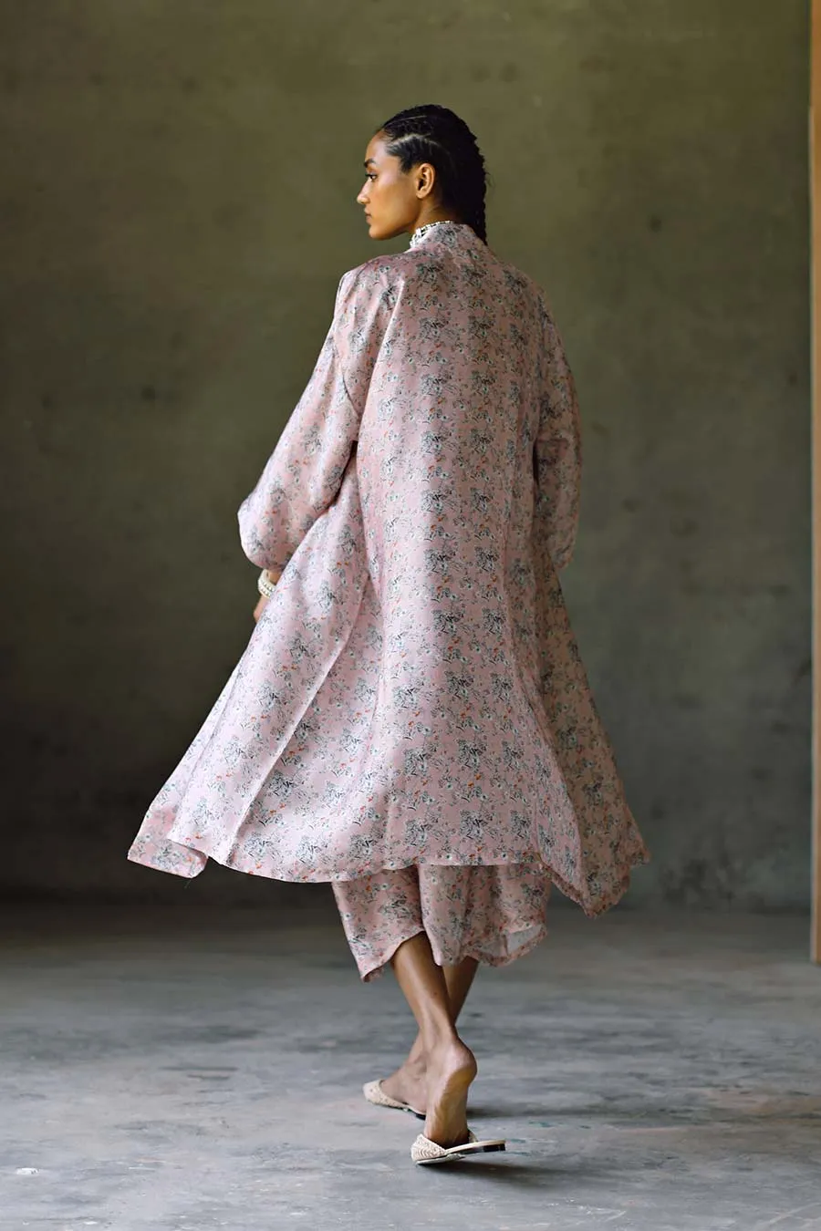 Melon Slip Dress & Cape Set