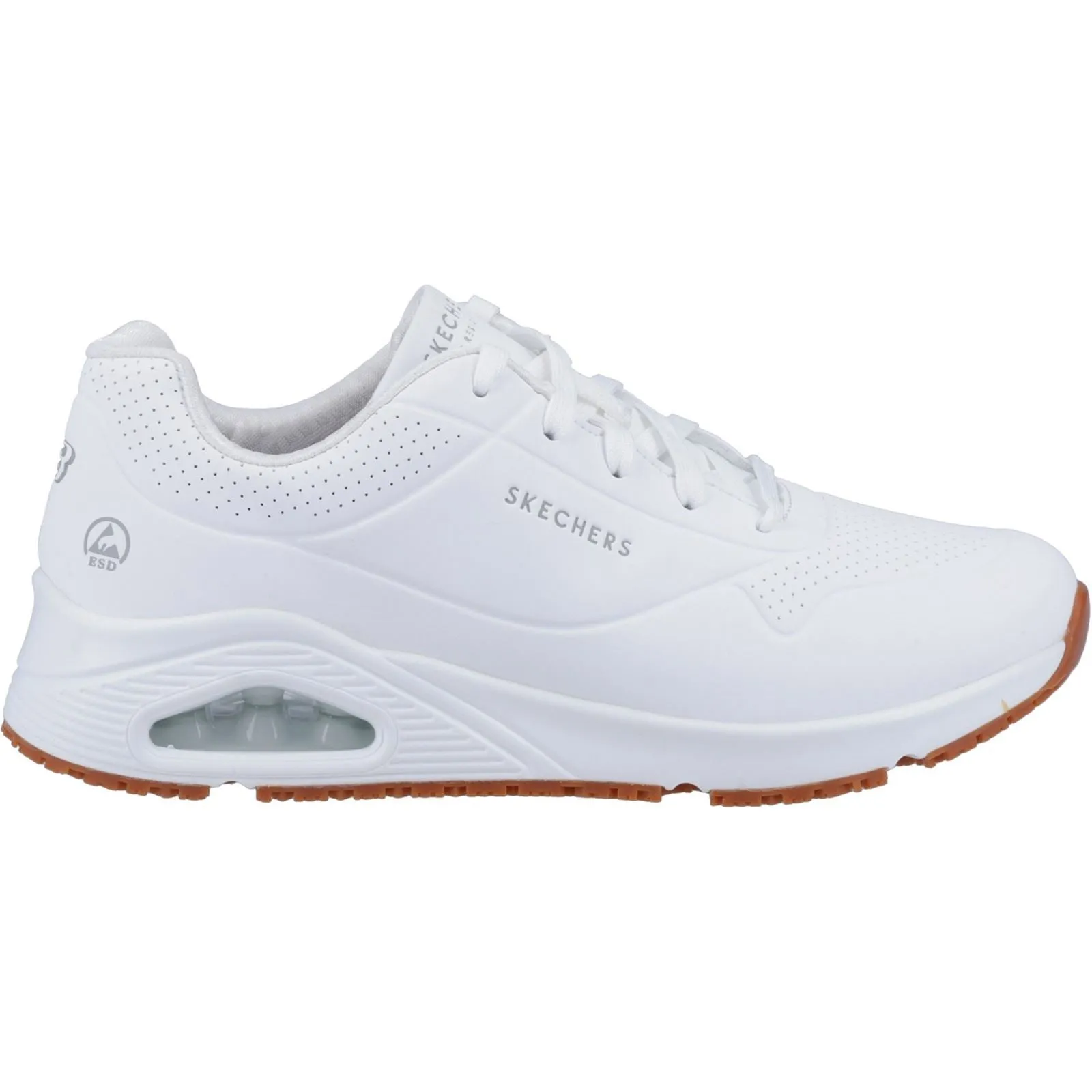Men's Wide Fit Skechers 200054EC Uno SR Trainers - White