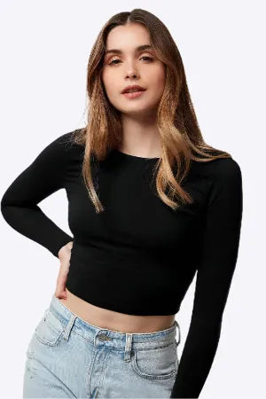 Modern Casual: Long Sleeve Crop Top
