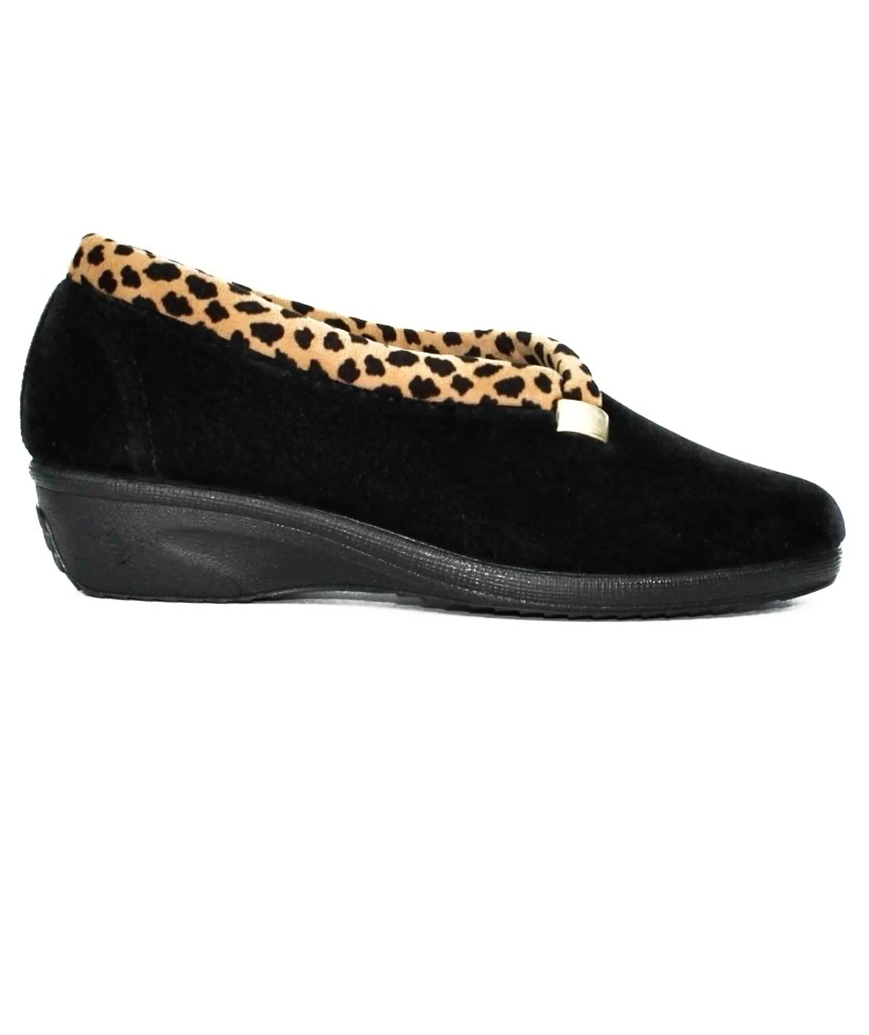 Paloma Leopard Trim Full Ladies Slipper