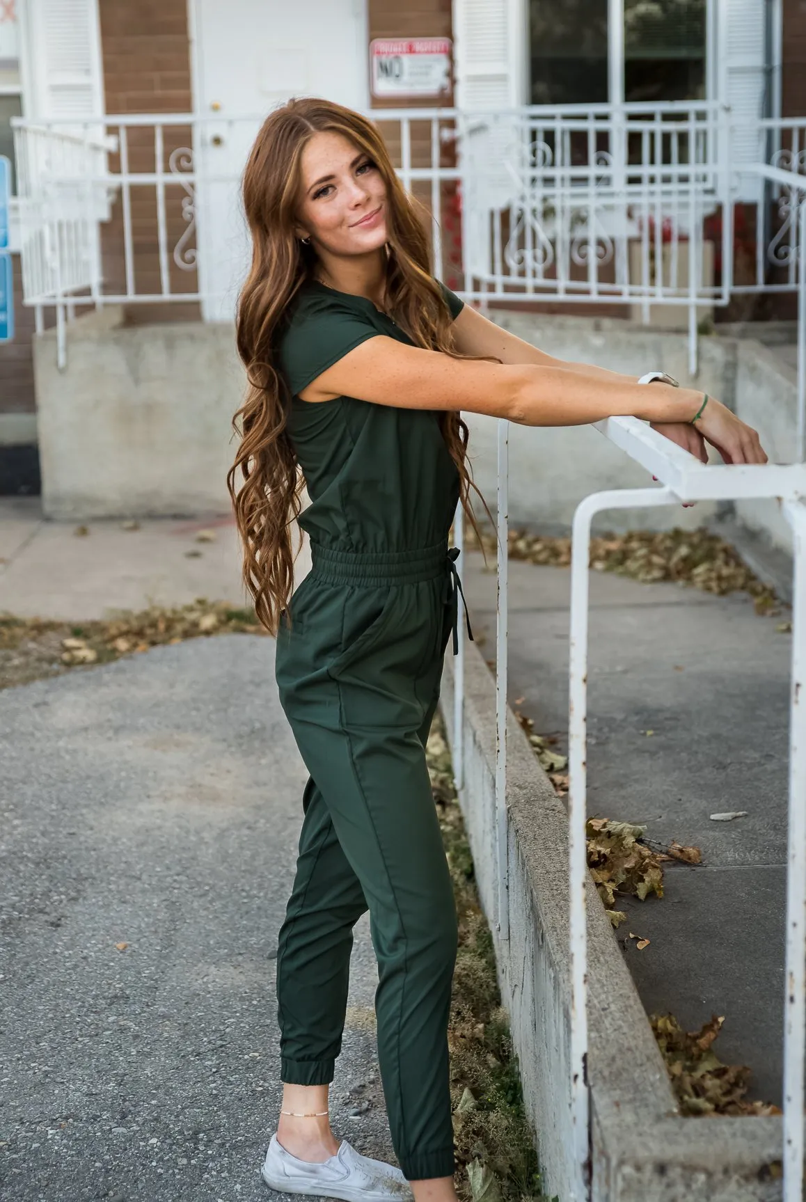 Plain Green Jumpsuit