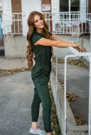 Plain Green Jumpsuit