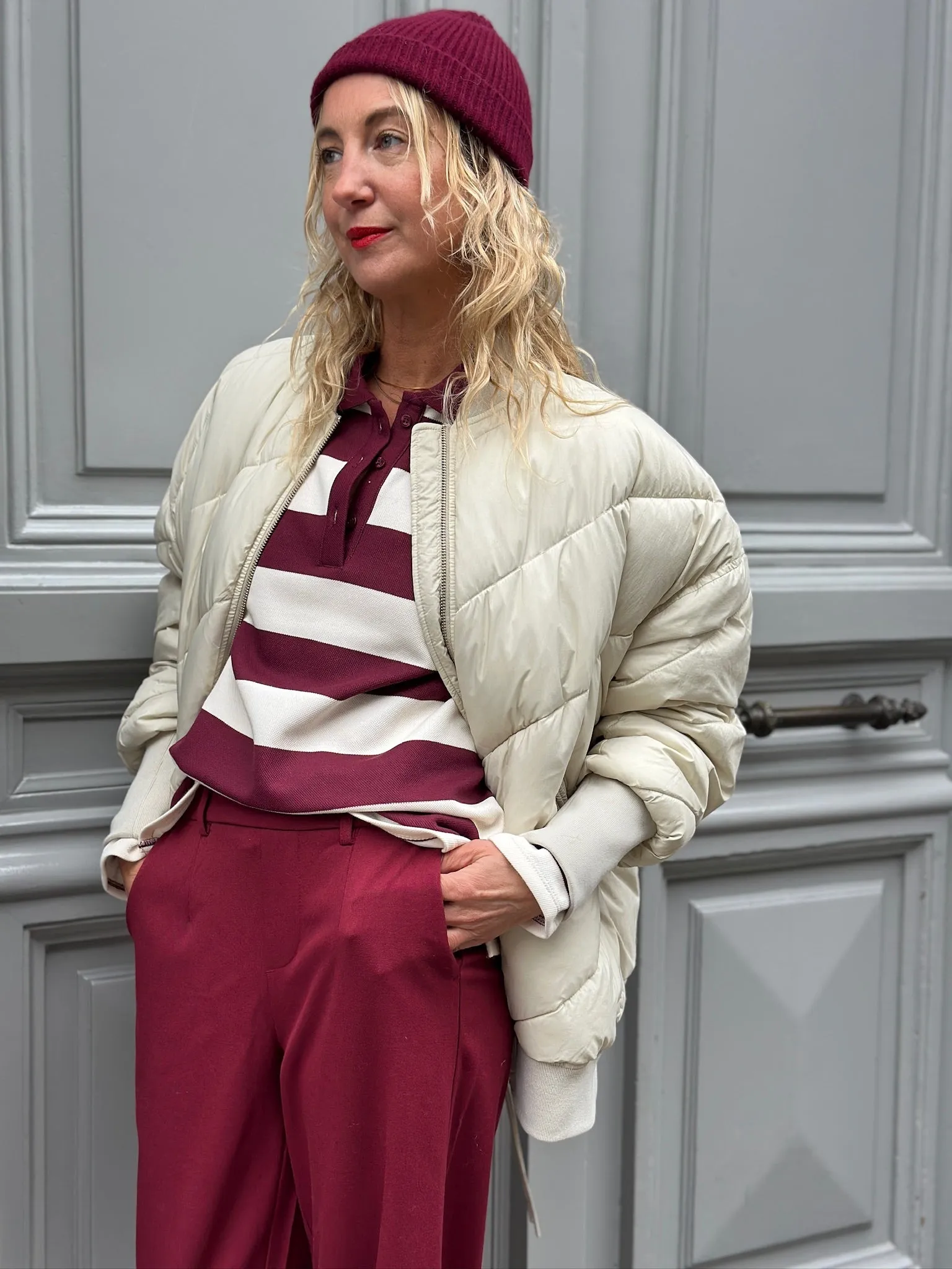 QUILTED JACKET | SHORTBREAD BEIGE
