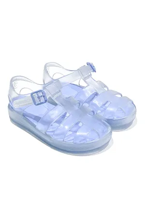 "Monaco" Clear & Blue Jelly Sandals