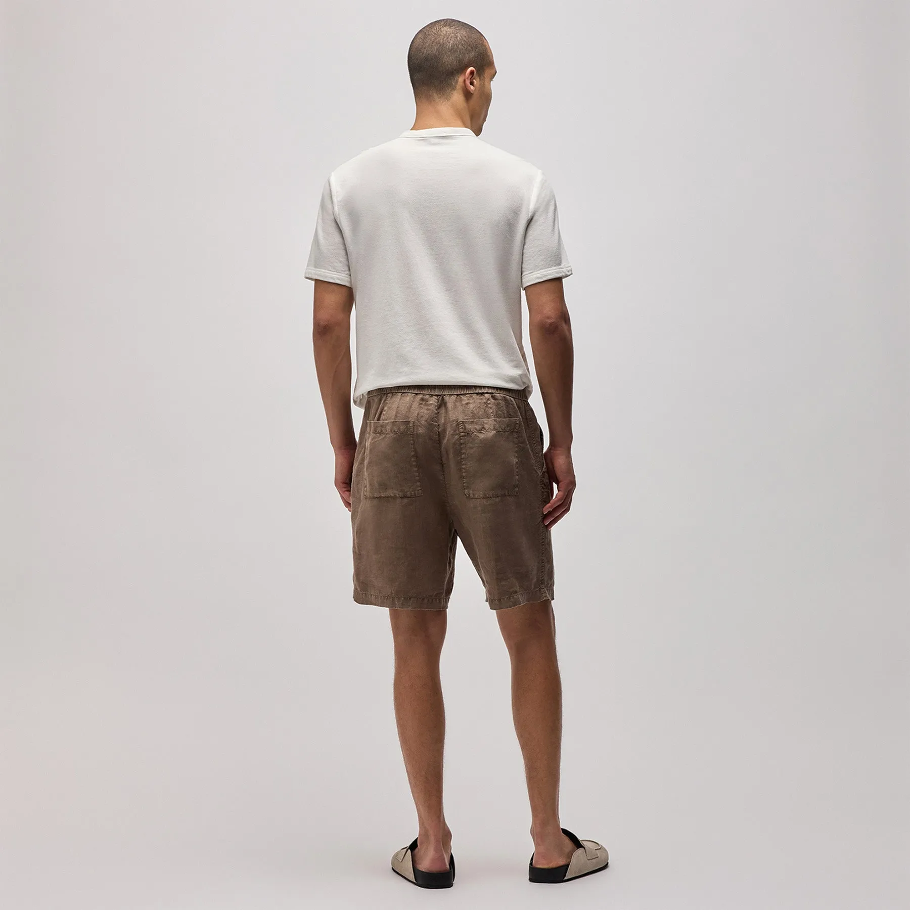 Relaxed Fit Linen Short - Cargo Pigment