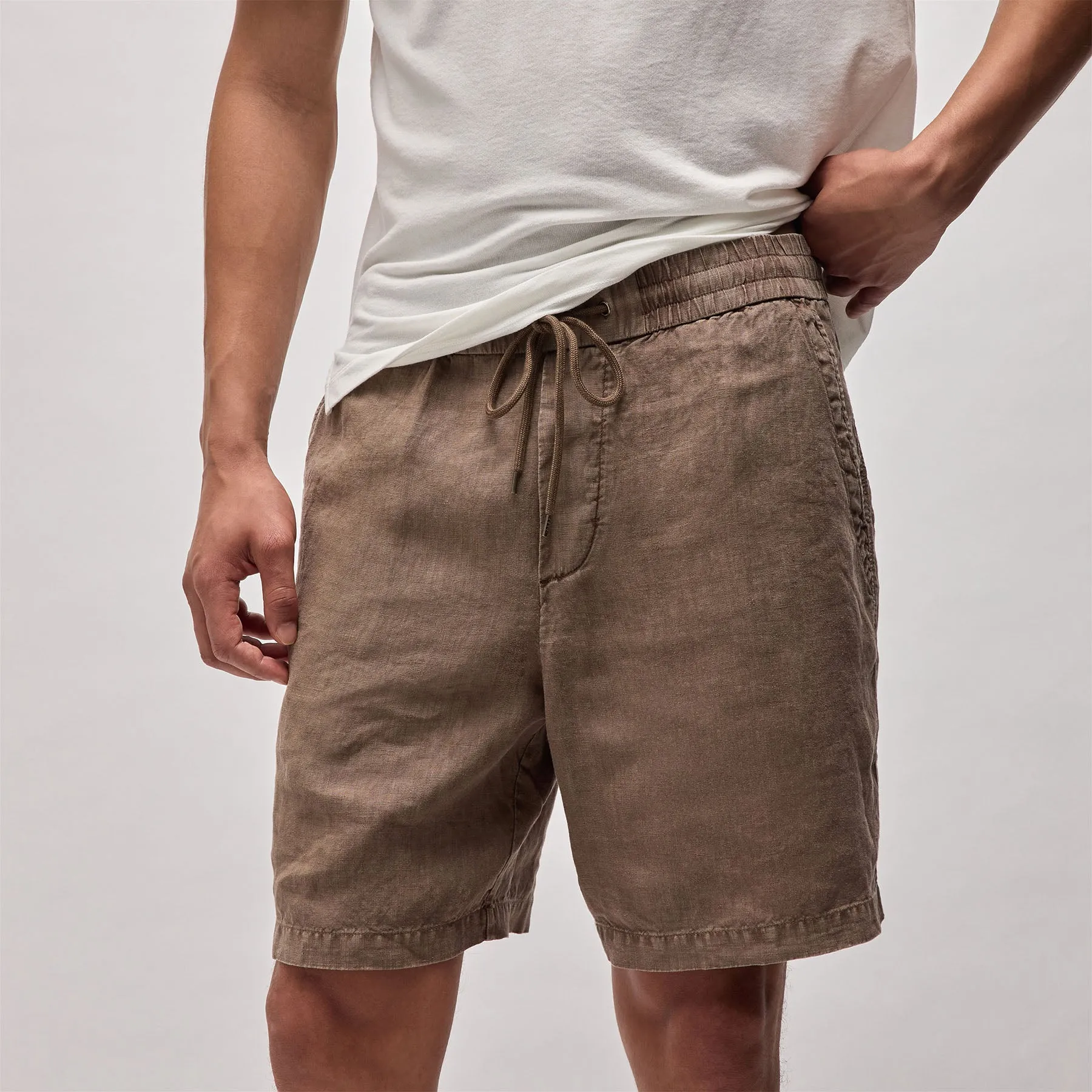 Relaxed Fit Linen Short - Cargo Pigment