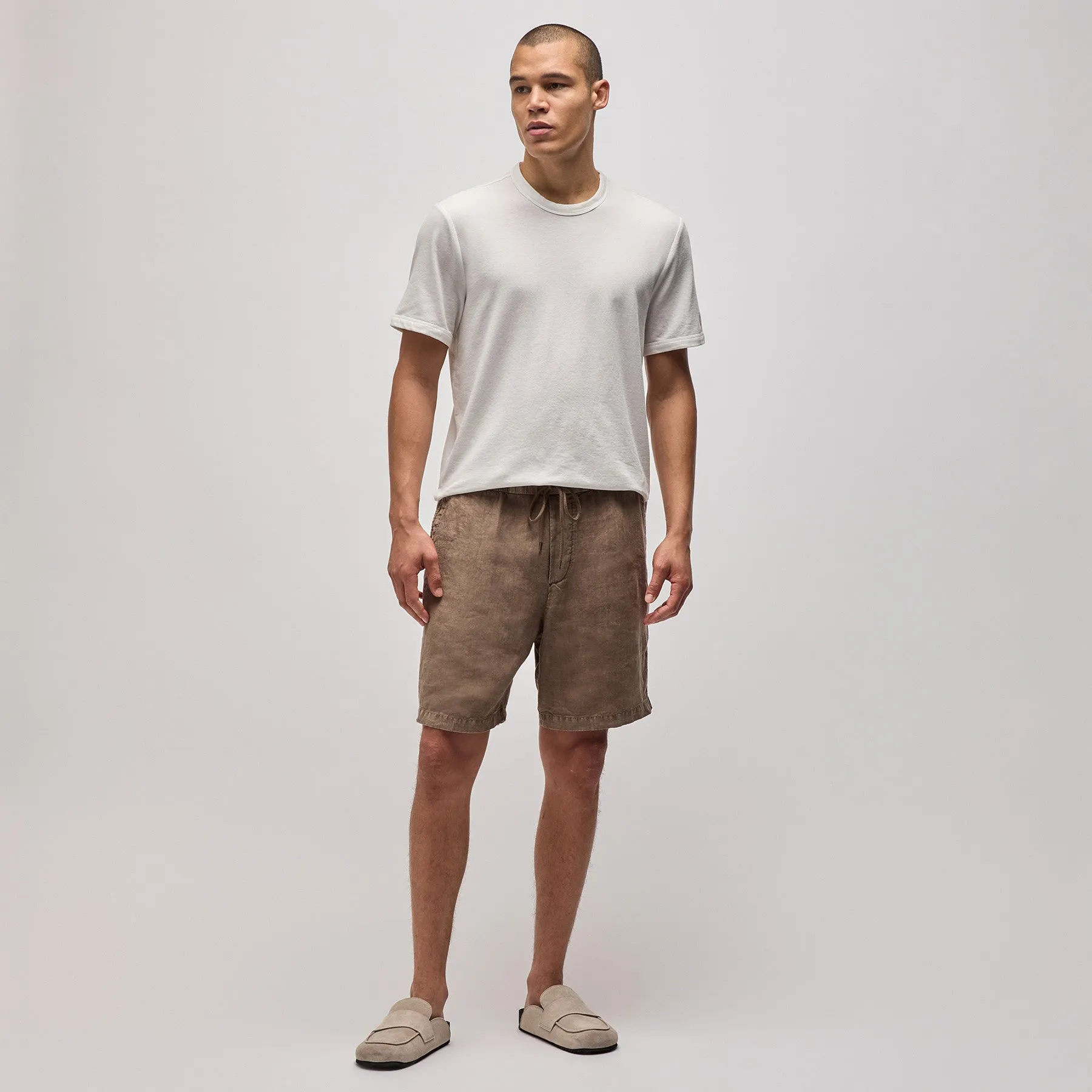 Relaxed Fit Linen Short - Cargo Pigment