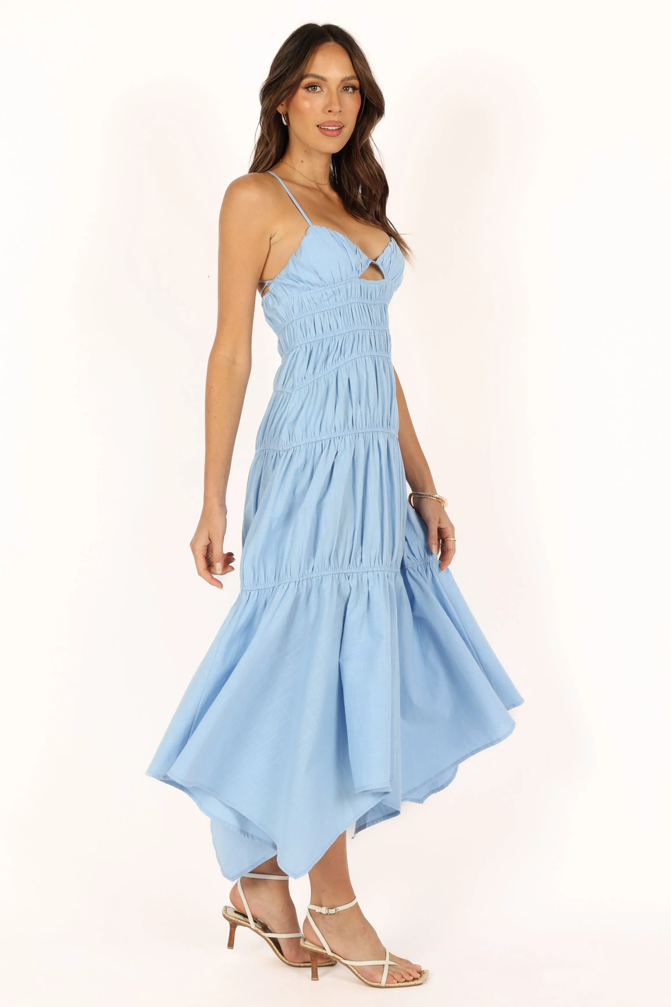 Riley Midi Dress - Blue