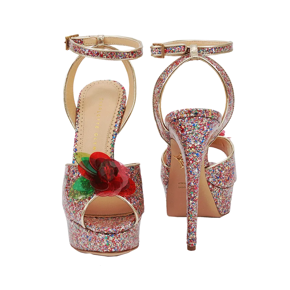 Sabrina Cherry Leaf Platform Sandal