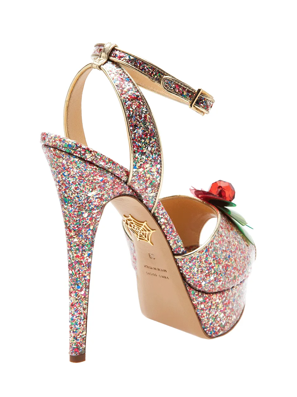 Sabrina Cherry Leaf Platform Sandal