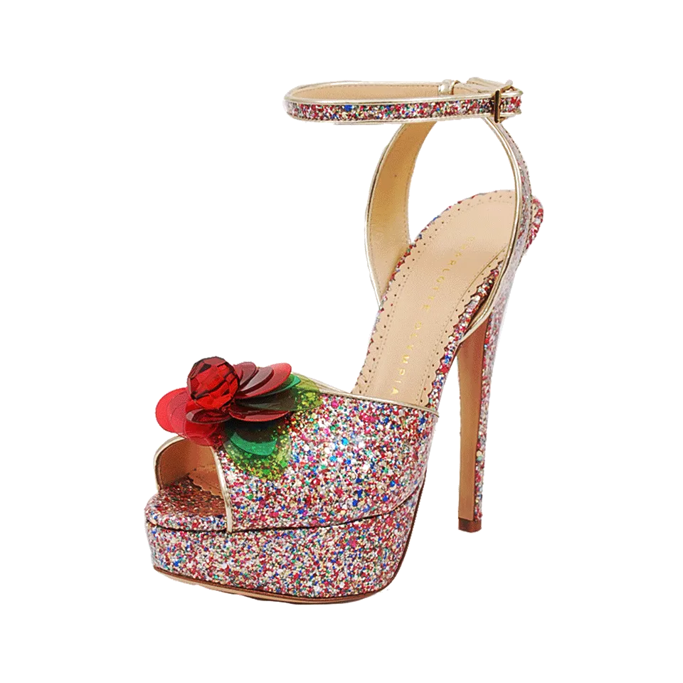 Sabrina Cherry Leaf Platform Sandal