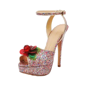 Sabrina Cherry Leaf Platform Sandal